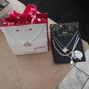 New Disney The Little Mermaid 30 Years & Minnie Mouse Swarovski Necklaces